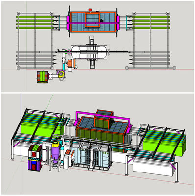 Substrat Baja Industri Peralatan Pelapisan Serbuk Otomatis Kontrol PLC